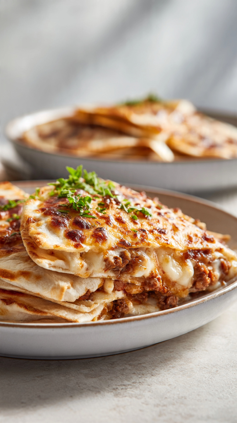Cheesy Ground Beef Quesadillas