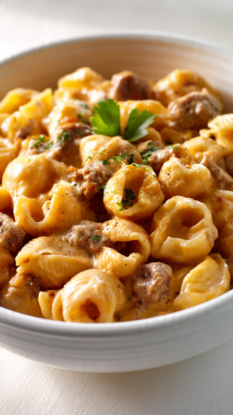 Creamy Beef and Shells